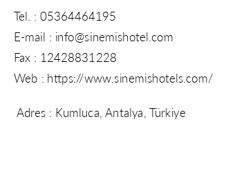 Sinemis Hotel iletiim bilgileri